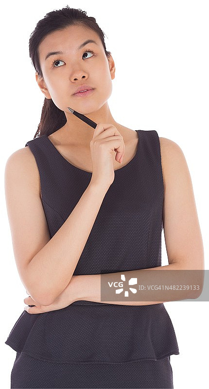 沉思的女商人图片素材