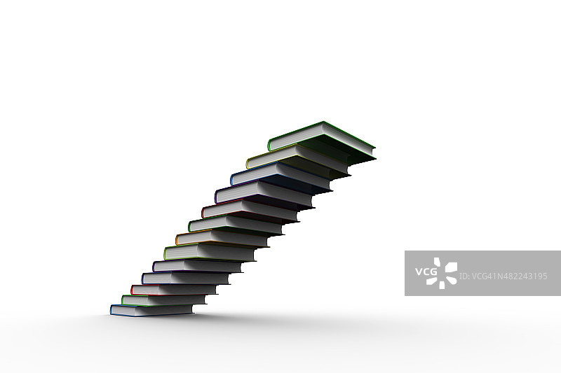 用书本制成的台阶图片素材