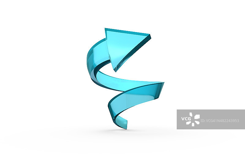 蓝色螺旋箭头图片素材