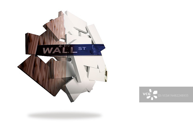 抽象屏幕上的华尔街图片素材