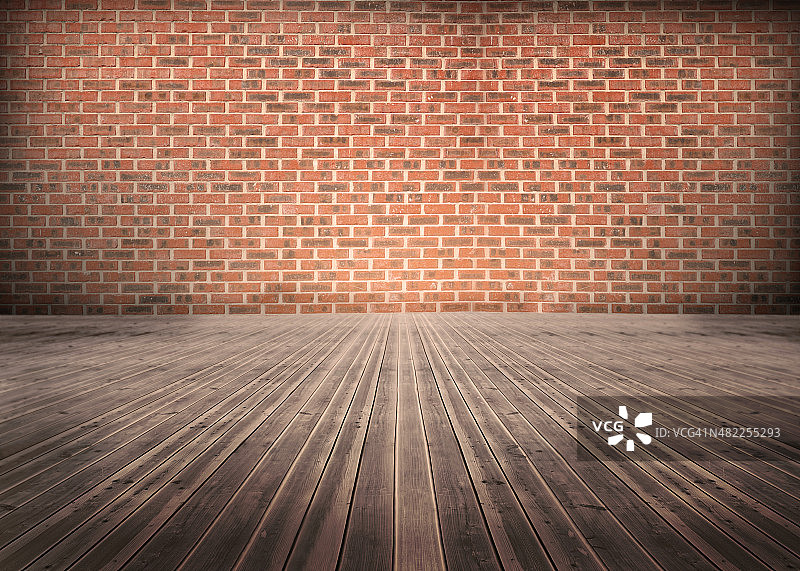 带砖墙的房间图片素材