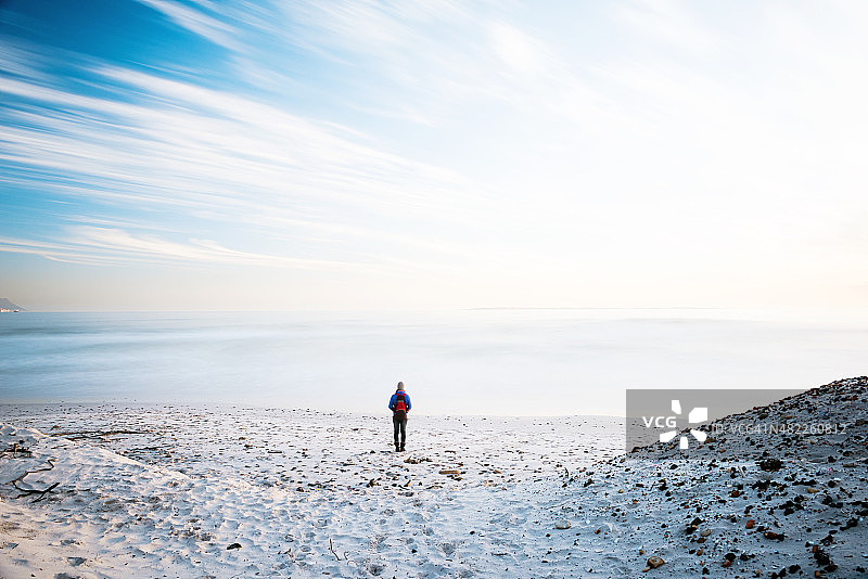 独自旅行者图片素材