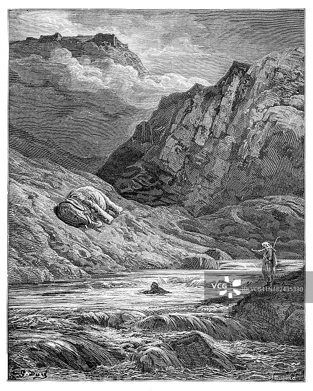 两位冒险家与护身符图片素材