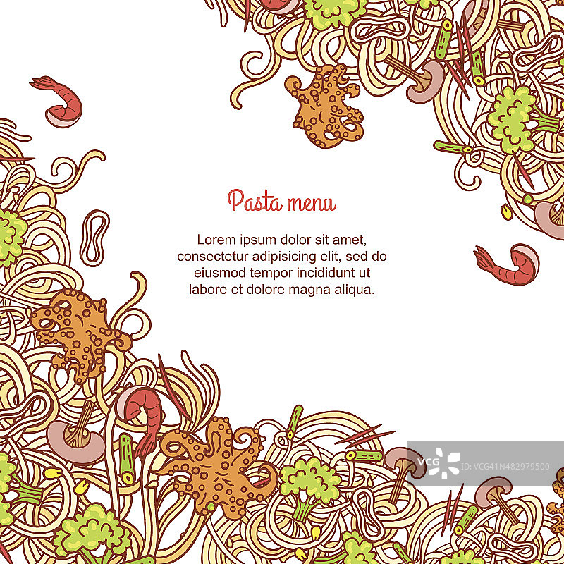 海鲜意面图案图片素材