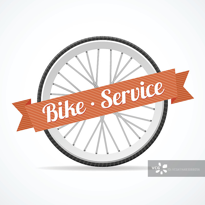 自行车维修服务卡矢量素材图片素材