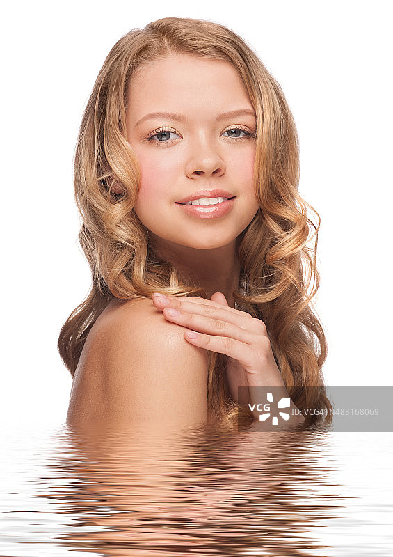 水中的美丽女人图片素材