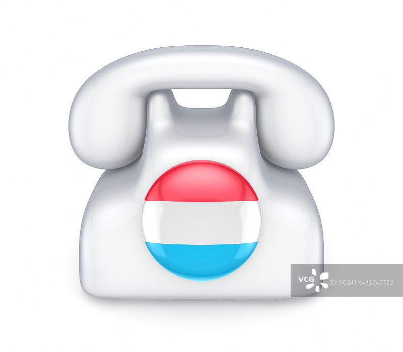 带有卢森堡国旗的复古电话图片素材