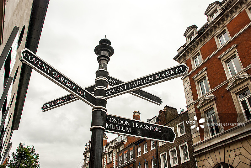 伦敦方向指示牌图片素材