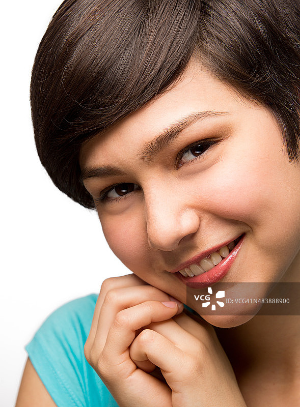 微笑的少女图片素材