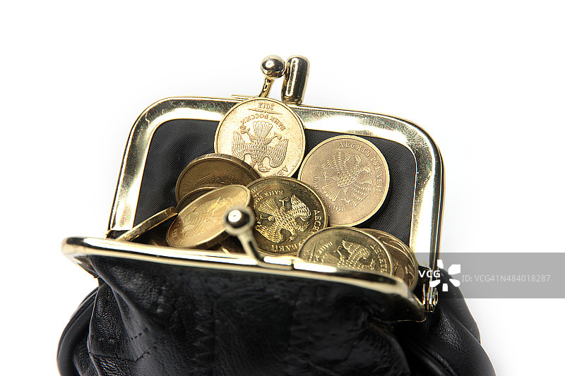 皮革钱包上的裂缝图片素材