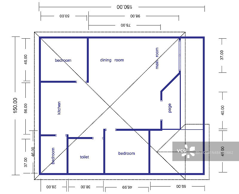 房屋平面图图片素材