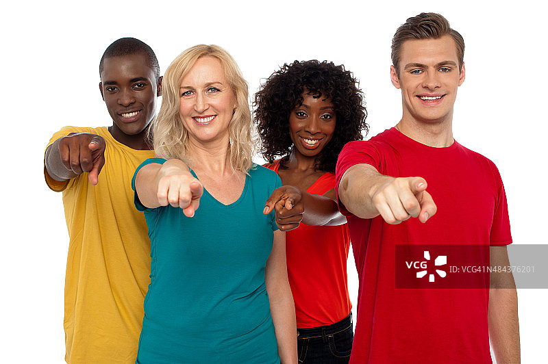 对着你微笑的青少年团队图片素材