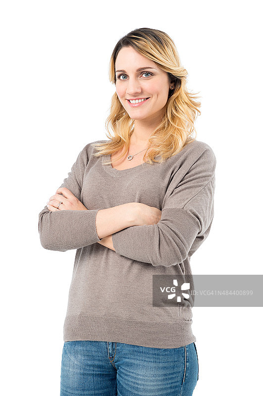 快乐的女人微笑图片素材