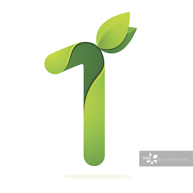 带绿叶的第一名图片素材