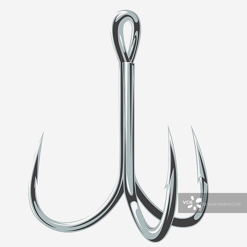 三重鱼钩图片素材