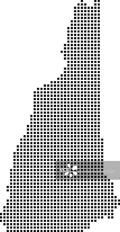 新罕布什尔州地图图片素材