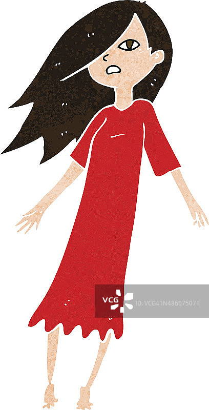 卡通幽灵女孩图片素材