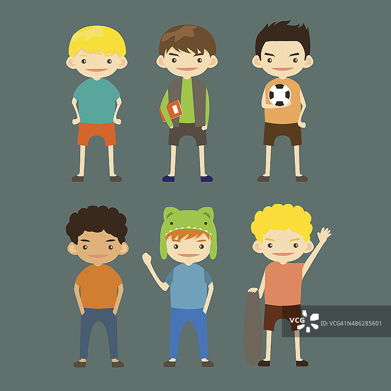 男孩角色吉祥物图片素材