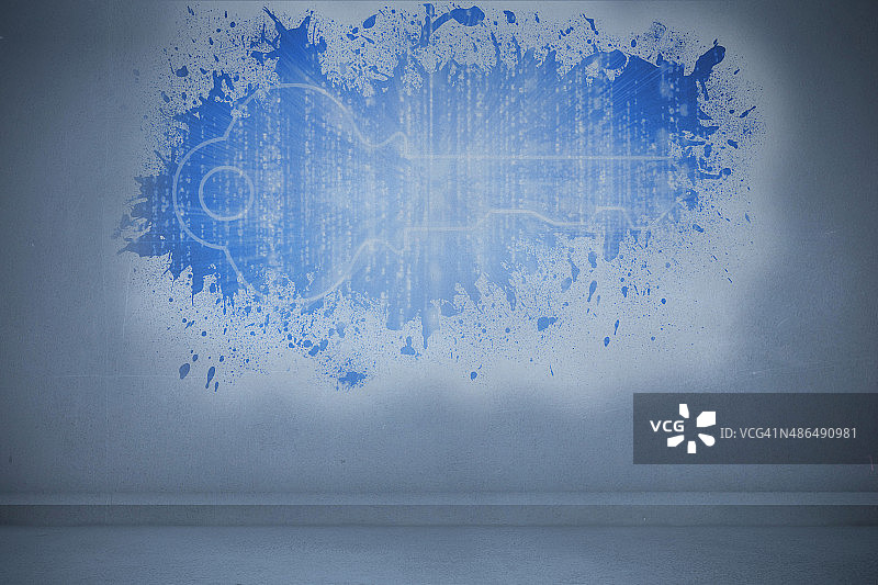 显示数字钥匙的水花图片素材