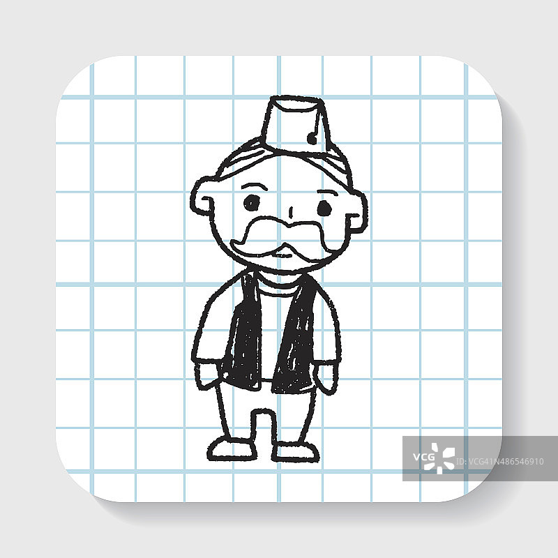 印度老人涂鸦图片素材