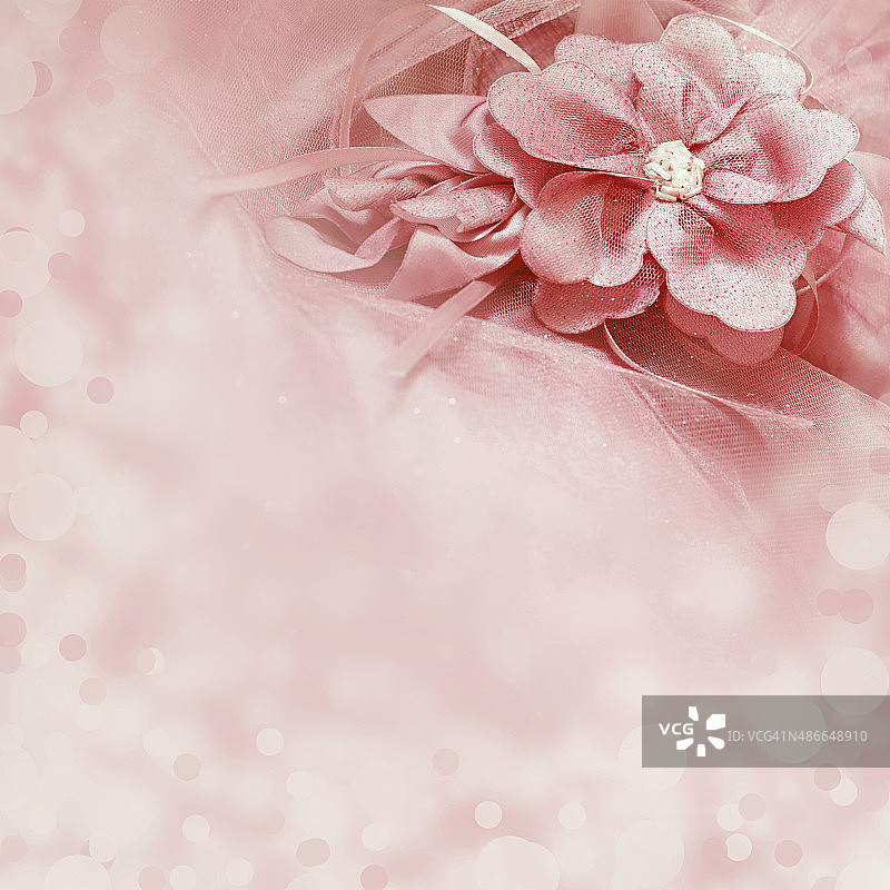 带织物花朵的粉色复古背景图片素材