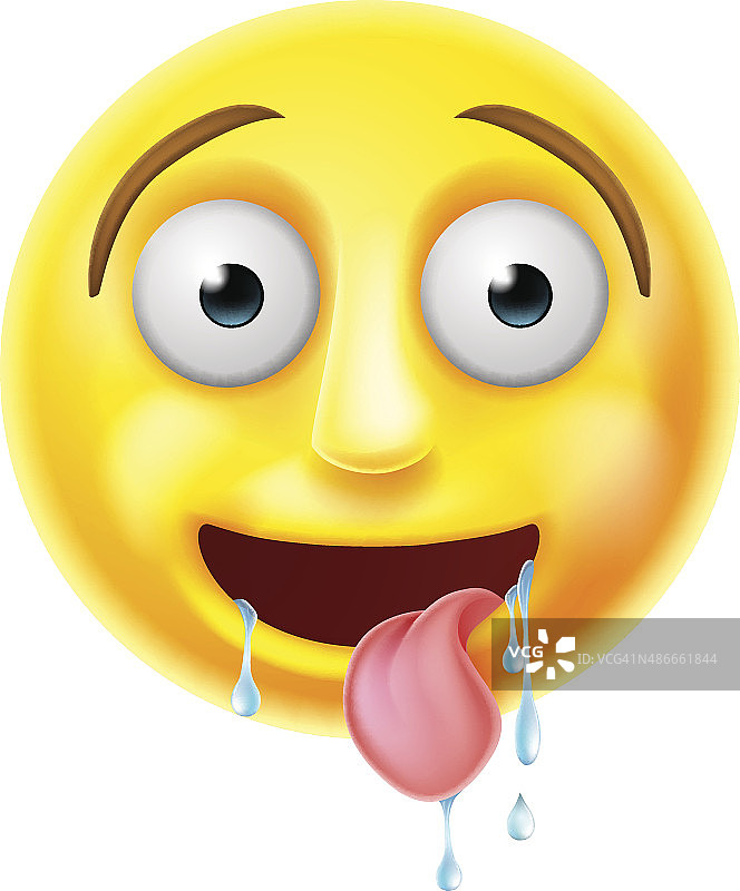流口水表情符号图片素材