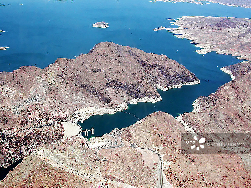 胡佛水坝航拍景色图片素材