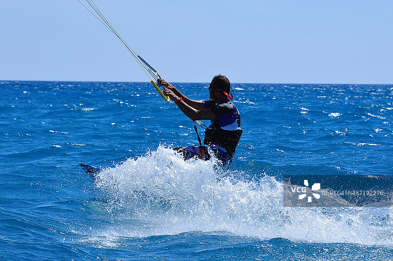 海浪滑翔伞冲浪图片素材