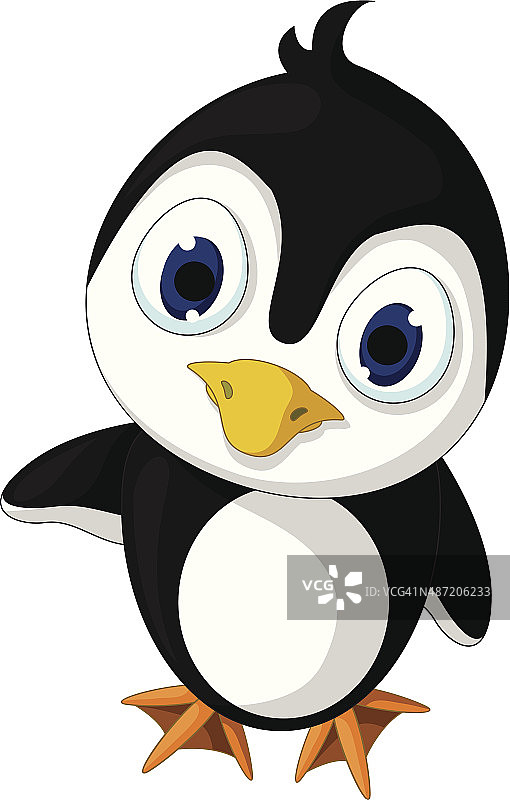 可爱的小企鹅卡通图片素材