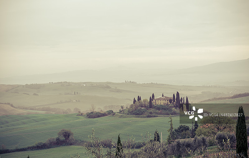 托斯卡纳的农舍图片素材