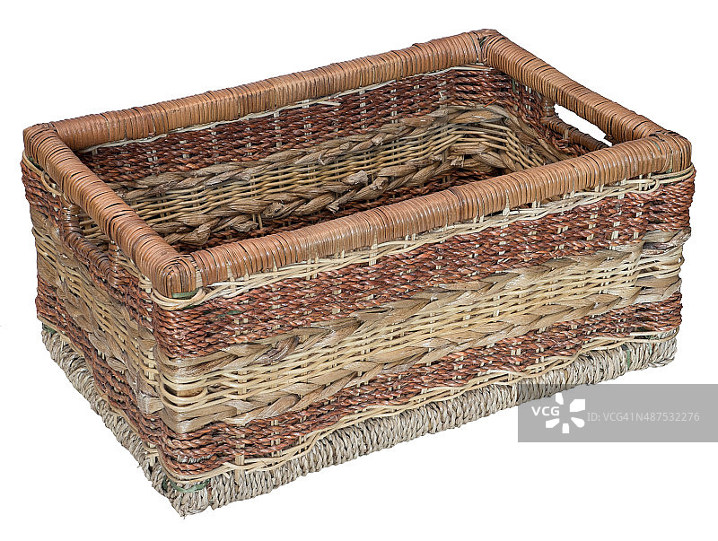 空柳条筐图片素材