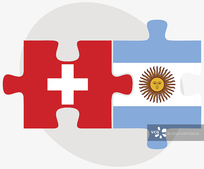 瑞士和阿根廷国旗图片素材