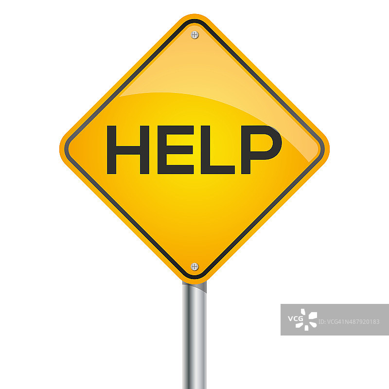 求助警告牌图片素材
