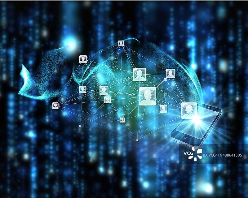 社交网络背景合成图像图片素材
