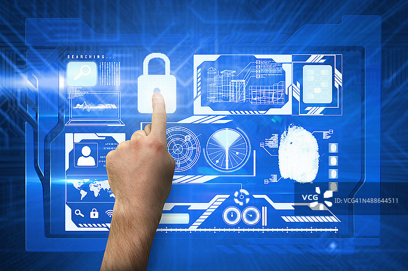 手指指向的合成图像图片素材