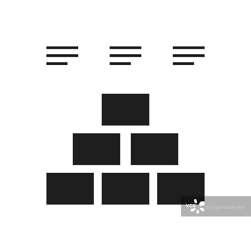 白色背景上的金字塔图标图片素材