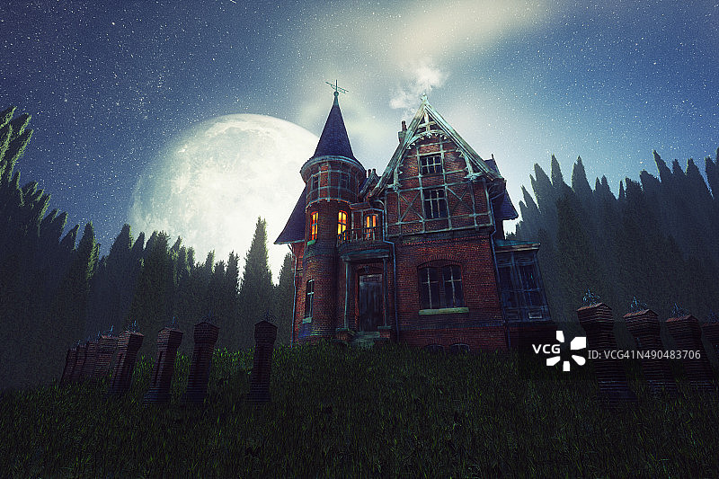 万圣节鬼屋图片素材