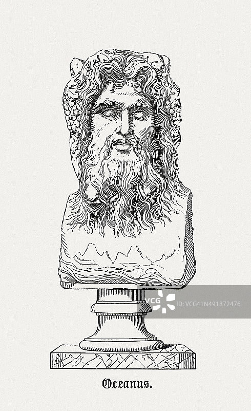 希腊神话中的海洋之神图片素材