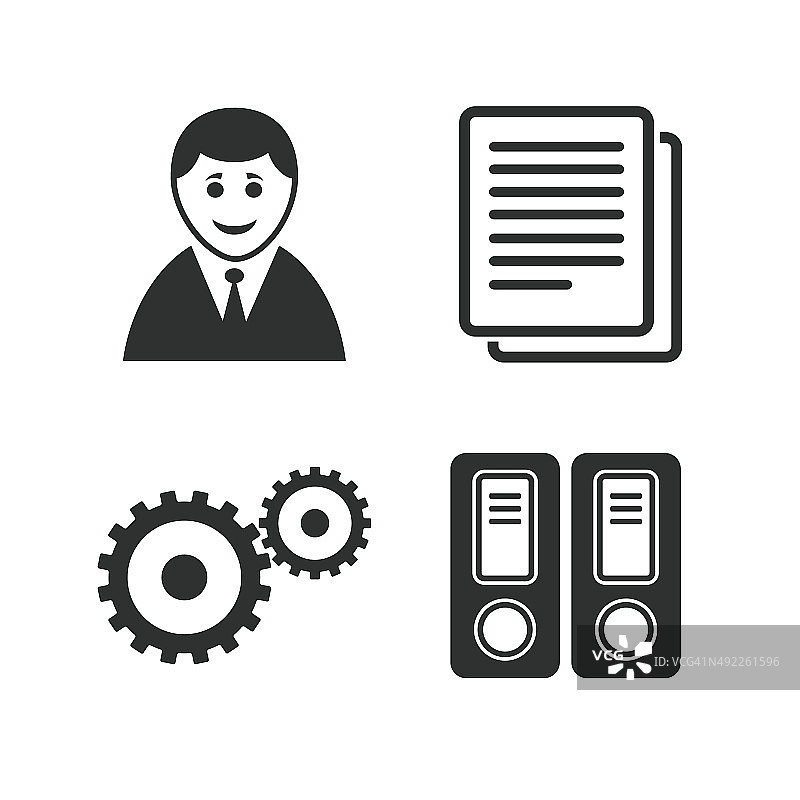 会计工作流程图标：人工文件图片素材