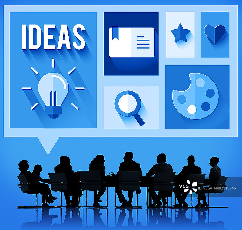 想法、思考、愿景、创意、理念图片素材