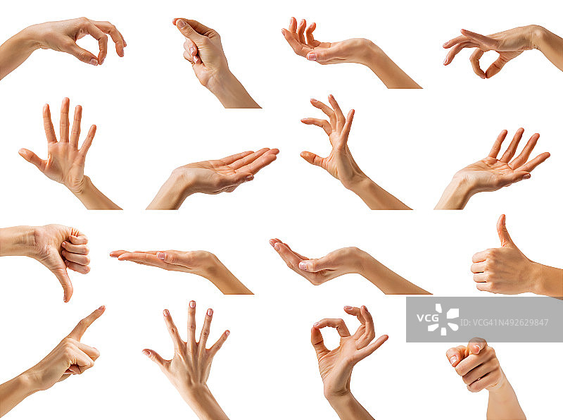 不同的手势图片素材