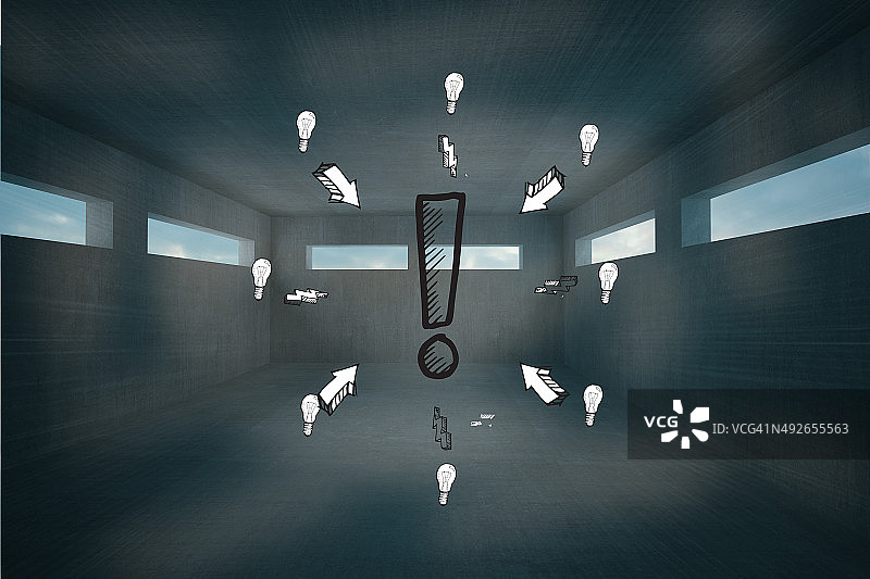 感叹号涂鸦合成图图片素材