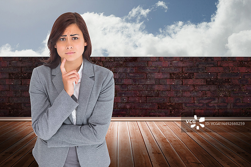 担心的女商人合成图像图片素材