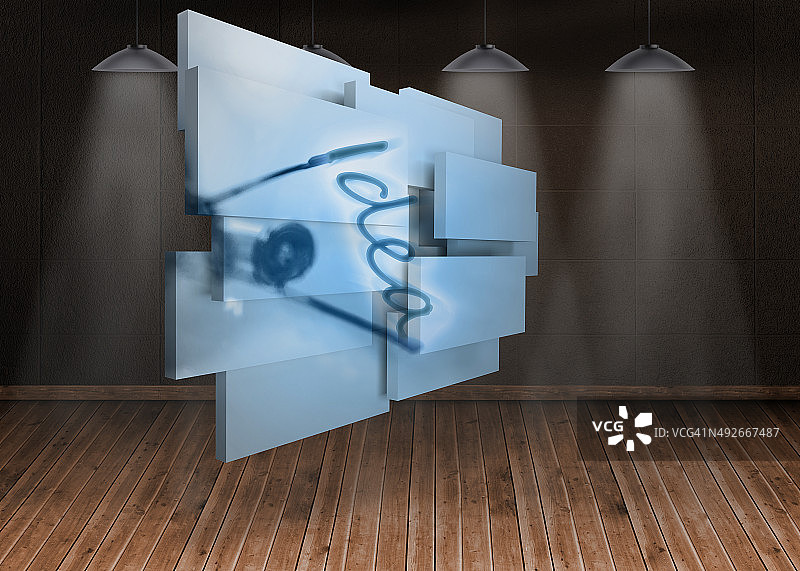 抽象屏幕上的想法合成图像图片素材