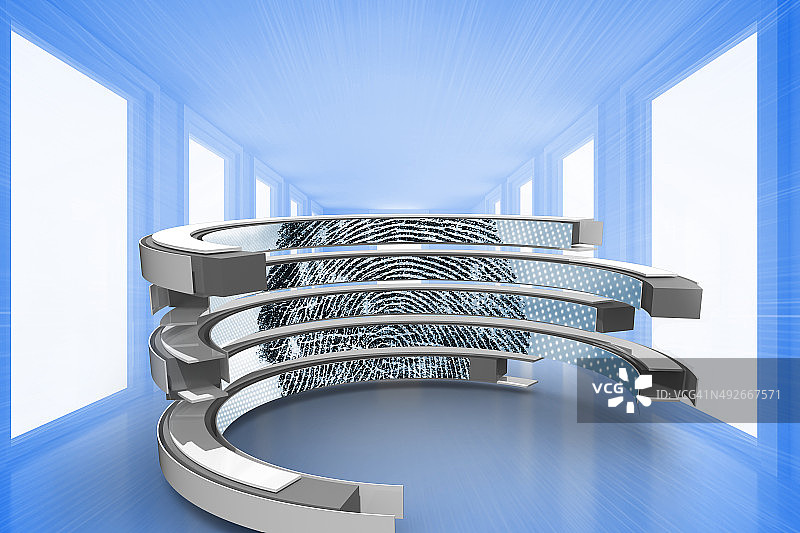 抽象屏幕上的指纹合成图图片素材