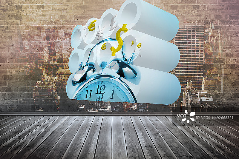 时间就是金钱概念的合成图像图片素材