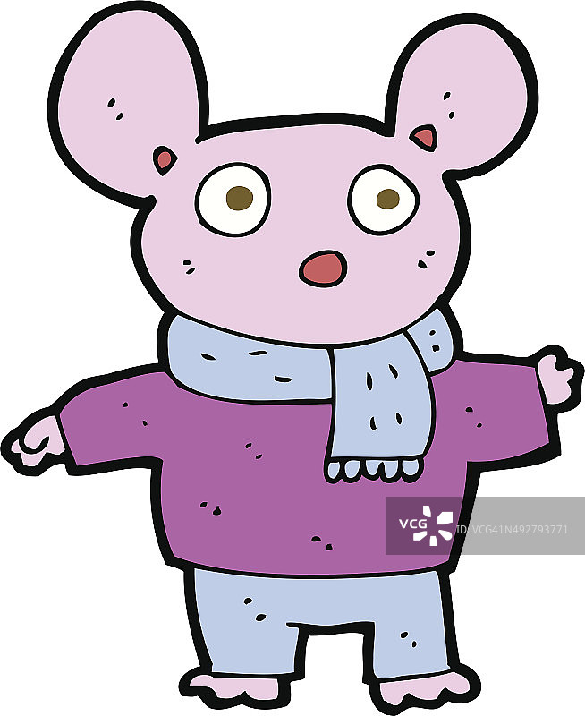 卡通老鼠穿着衣服图片素材