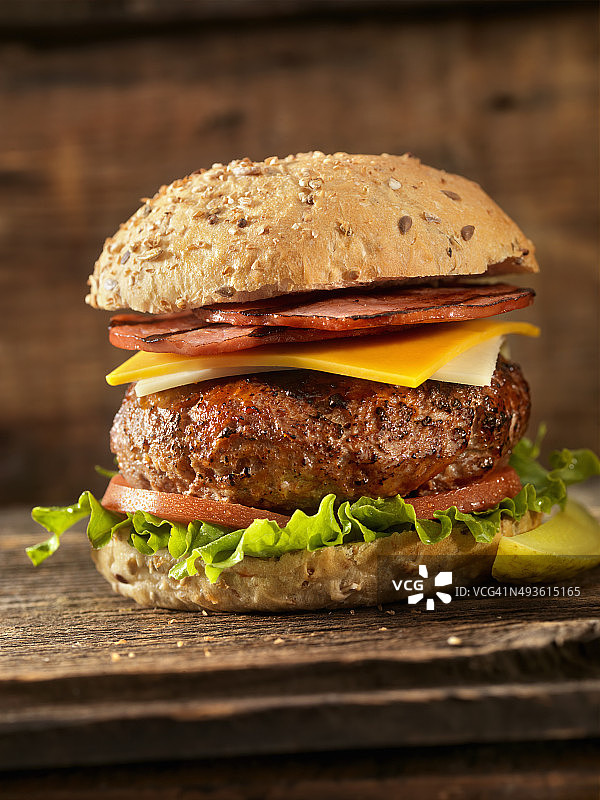 培根芝士汉堡图片素材