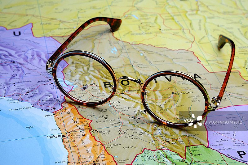 地图上的眼镜 - 拉巴斯图片素材