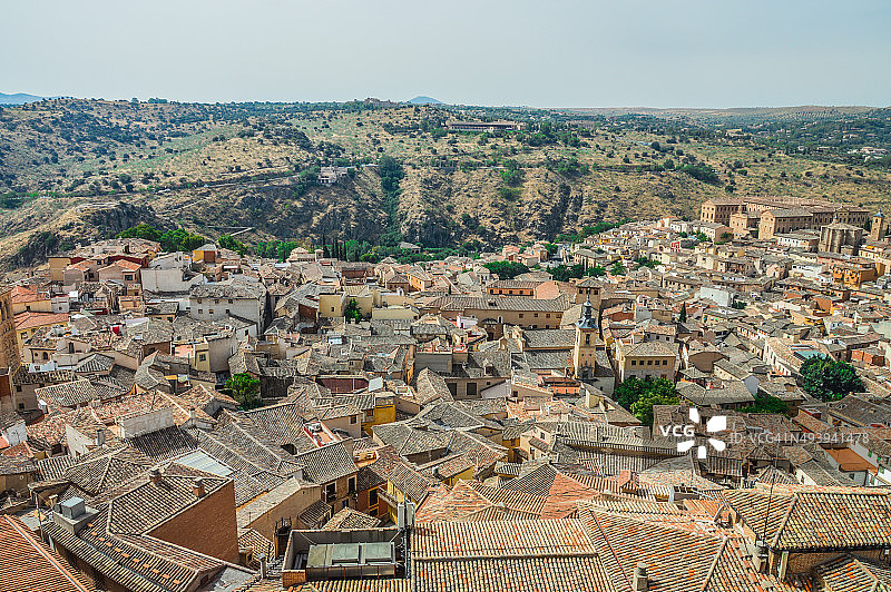 西班牙托莱多城市景观鸟瞰图片素材